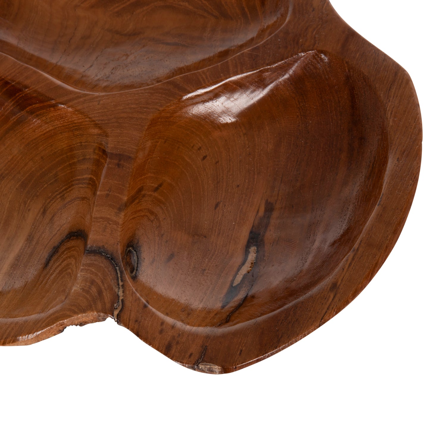 TABLE DECOR HM4272 PEANUT BOWL MADE OF TEAK WOOD IN NATURAL COLOR Φ30x4,5Hcm.