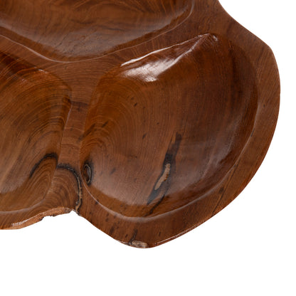 TABLE DECOR HM4272 PEANUT BOWL MADE OF TEAK WOOD IN NATURAL COLOR Φ30x4,5Hcm.