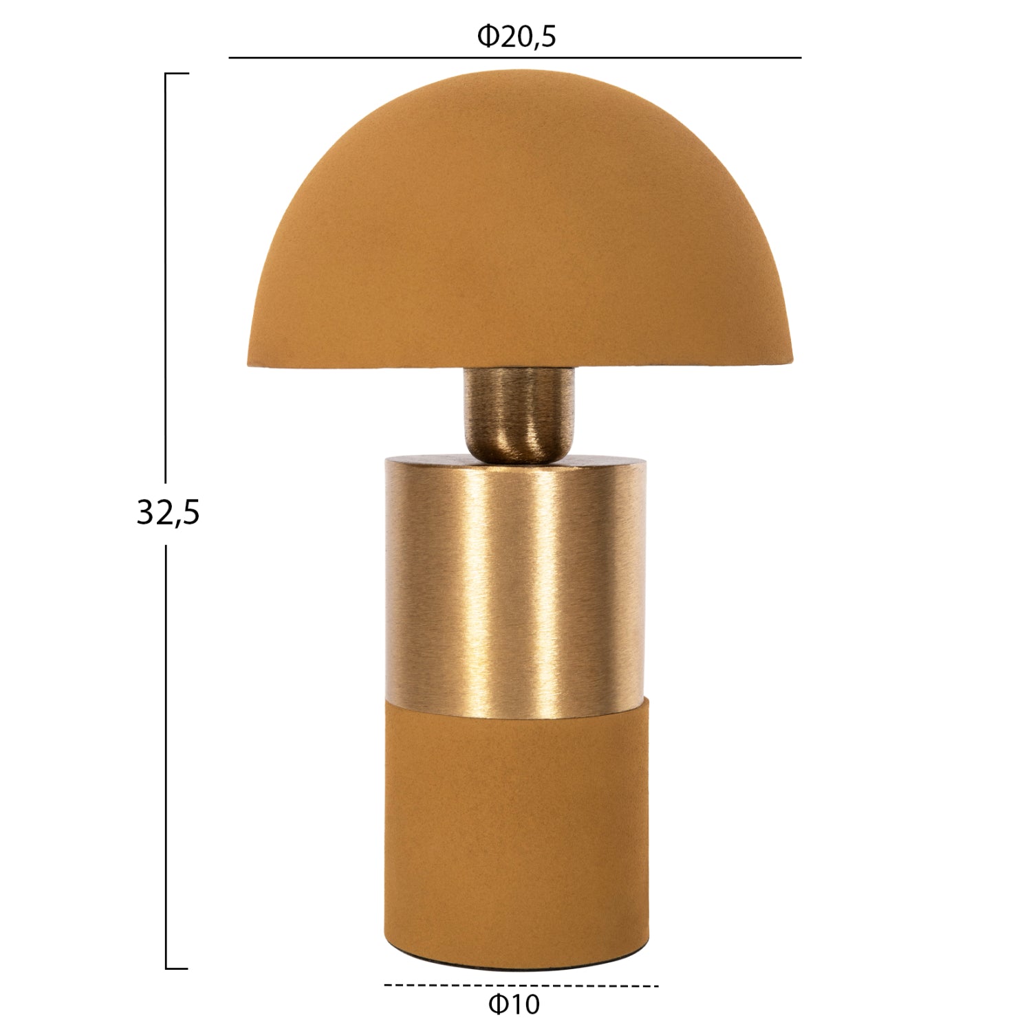 TABLE LAMP PUNE HM4254.10 METAL IN MUSTARD-GOLD Φ20,5x32,5Hcm.