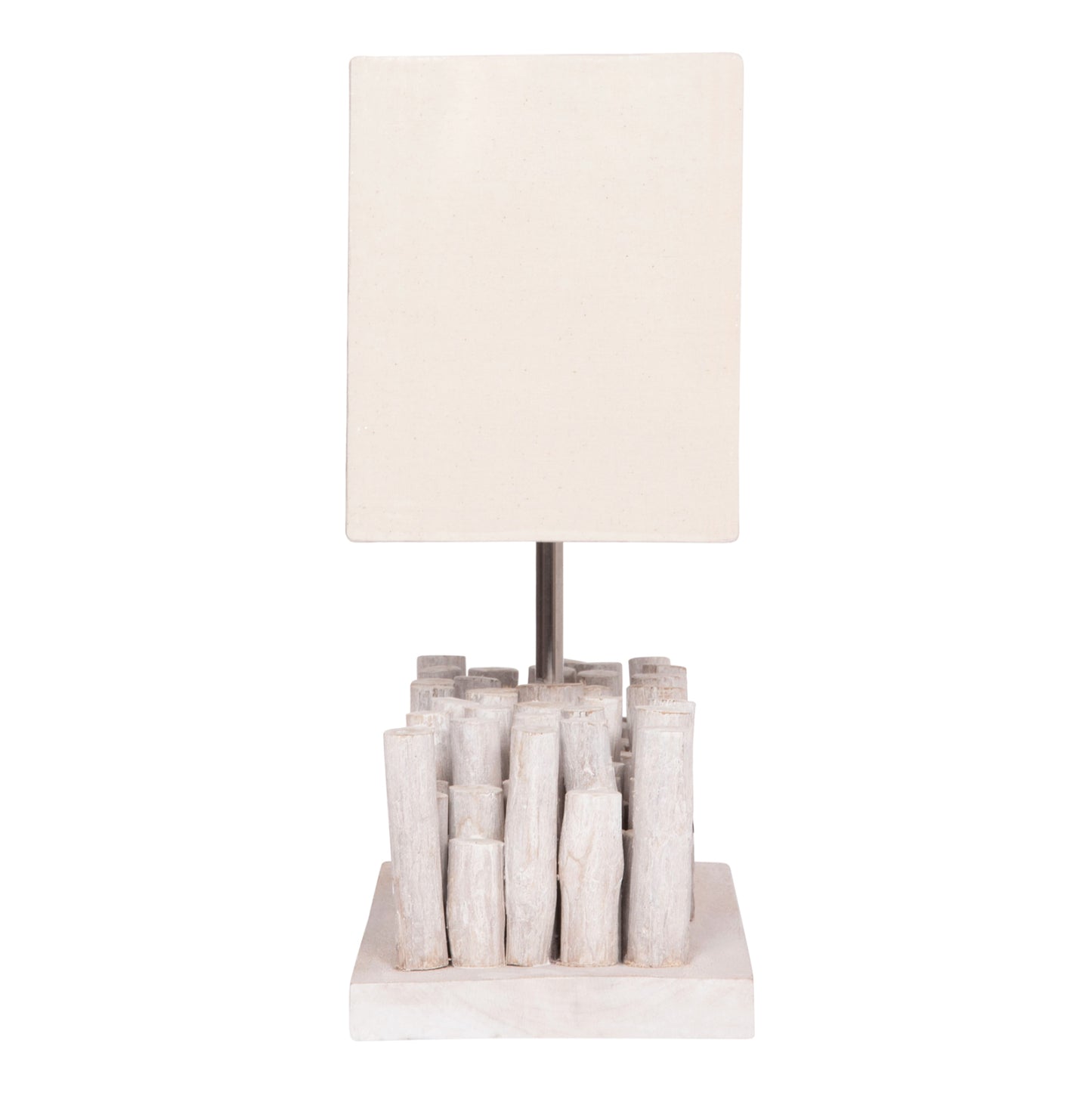 TABLE LAMP TWIGGY HM4426 DRIFTWOOD & CAP IN WHITE 50.5x16.5x40Hcm.