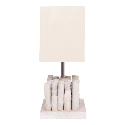 TABLE LAMP TWIGGY HM4426 DRIFTWOOD & CAP IN WHITE 50.5x16.5x40Hcm.