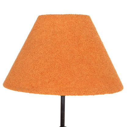 TABLE LAMP BOFEL HM4697 TERRACOTTA IN ORANGE--TEDDY FABRIC CAP 30x8x52Hcm.