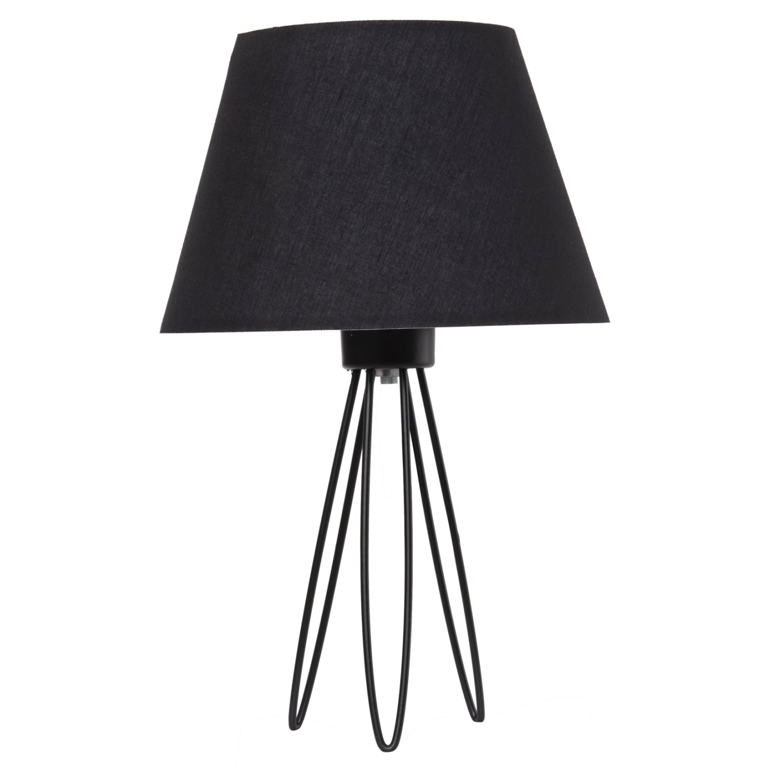 TABLE LAMP LIVO HM4708.01 BLACK WITH TRIPOD METAL BASE Φ22x36Hcm.
