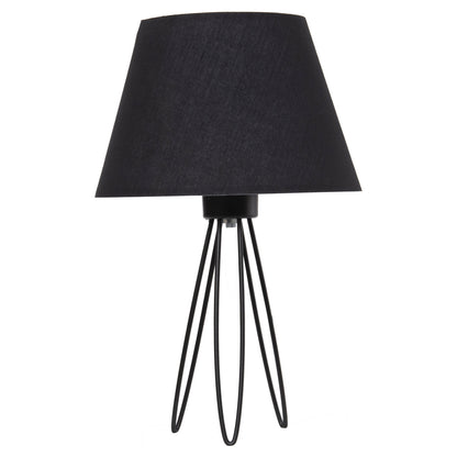 TABLE LAMP LIVO HM4708.01 BLACK WITH TRIPOD METAL BASE Φ22x36Hcm.