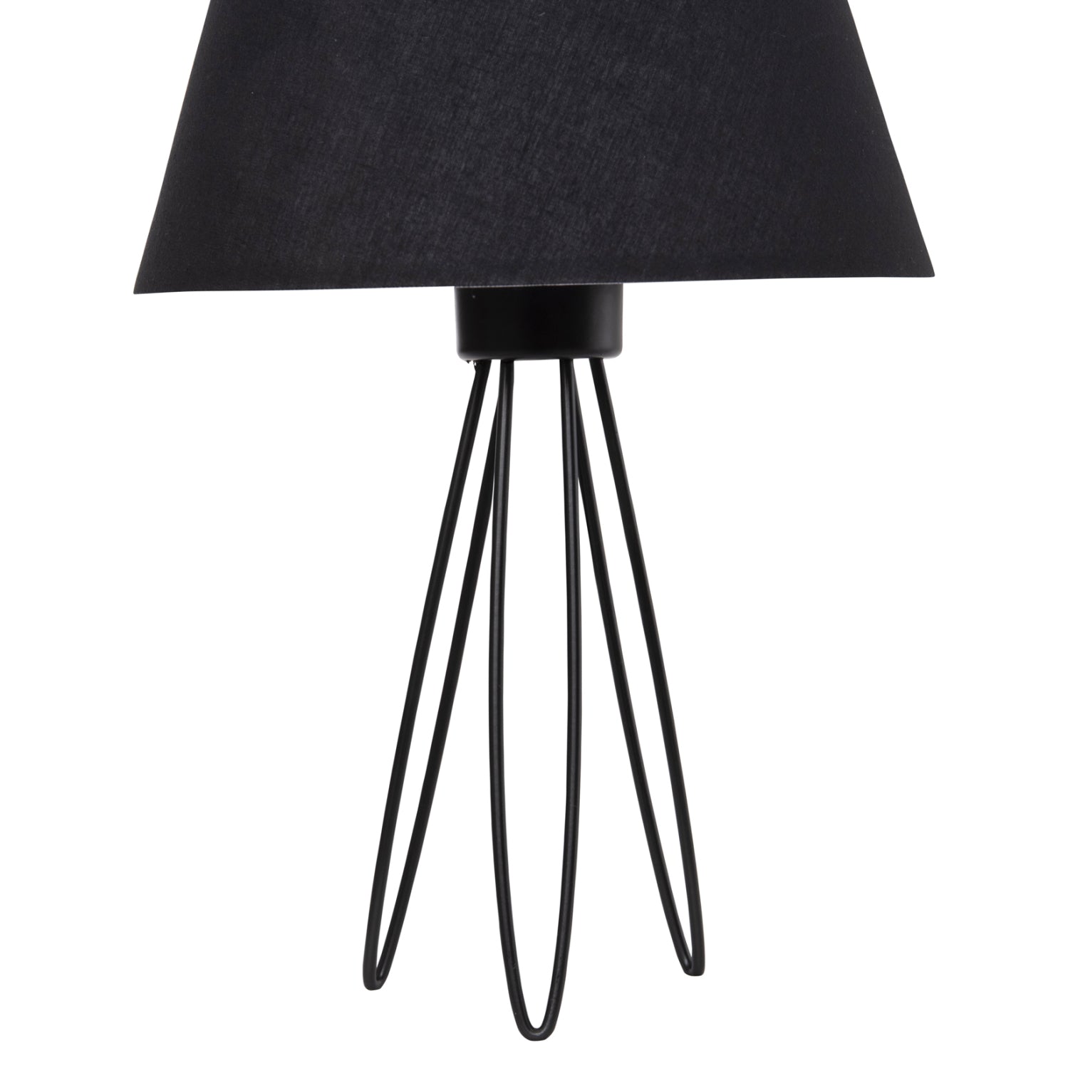 TABLE LAMP LIVO HM4708.01 BLACK WITH TRIPOD METAL BASE Φ22x36Hcm.