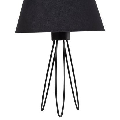 TABLE LAMP LIVO HM4708.01 BLACK WITH TRIPOD METAL BASE Φ22x36Hcm.