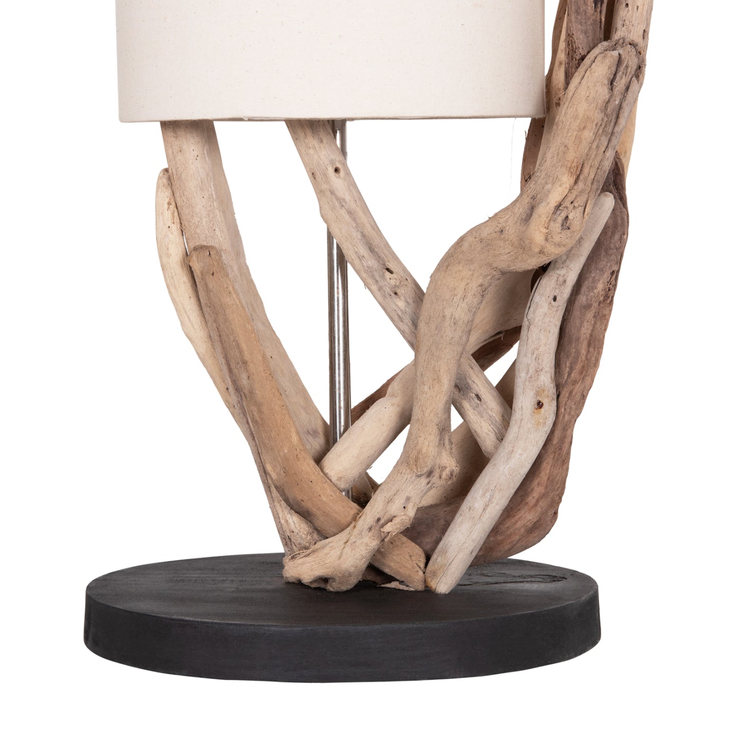 TABLE LAMP BRAMBLE HM4873 DRIFTWOOD & WHITE CAP Φ28x65Hcm.