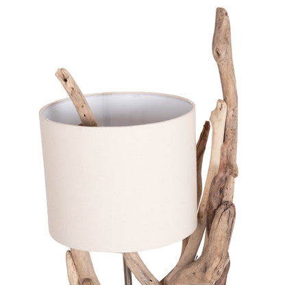 TABLE LAMP BRAMBLE HM4873 DRIFTWOOD & WHITE CAP Φ28x65Hcm.