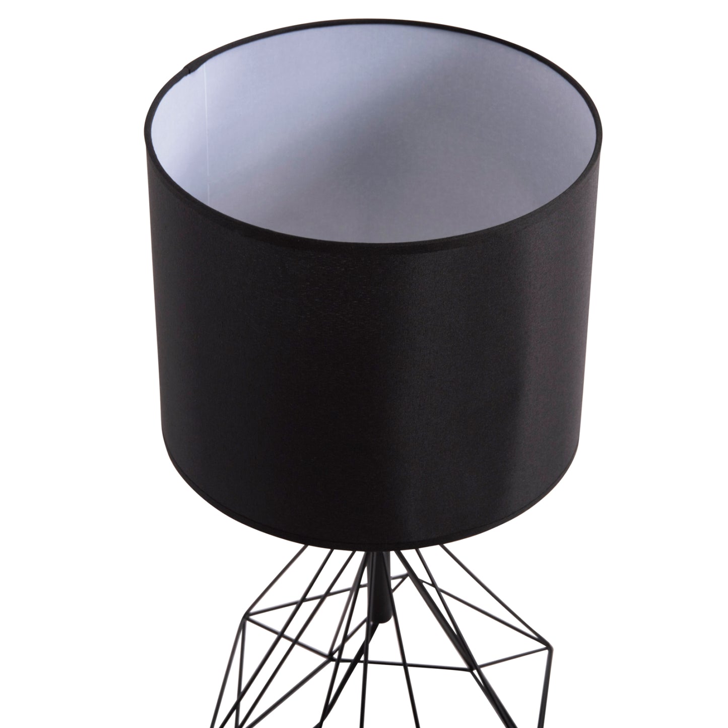 TABLE LAMP GEILO HM7416.11 METAL IN BLACK--BLACK PVC CAP Φ25x48.5Hcm.