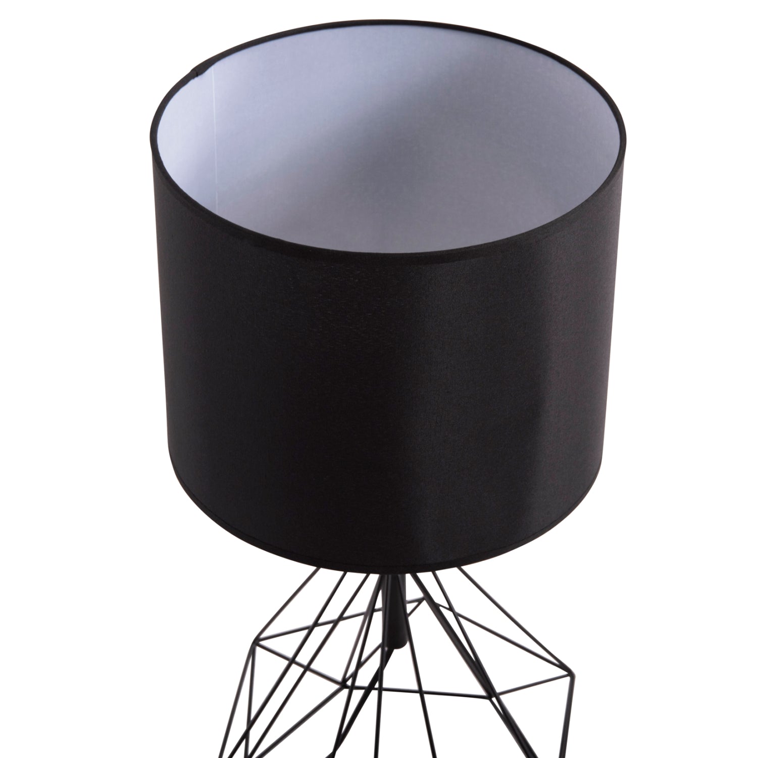 TABLE LAMP GEILO HM7416.11 METAL IN BLACK--BLACK PVC CAP Φ25x48.5Hcm.