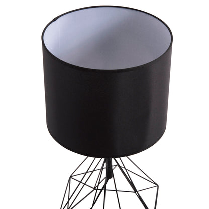 TABLE LAMP GEILO HM7416.11 METAL IN BLACK--BLACK PVC CAP Φ25x48.5Hcm.