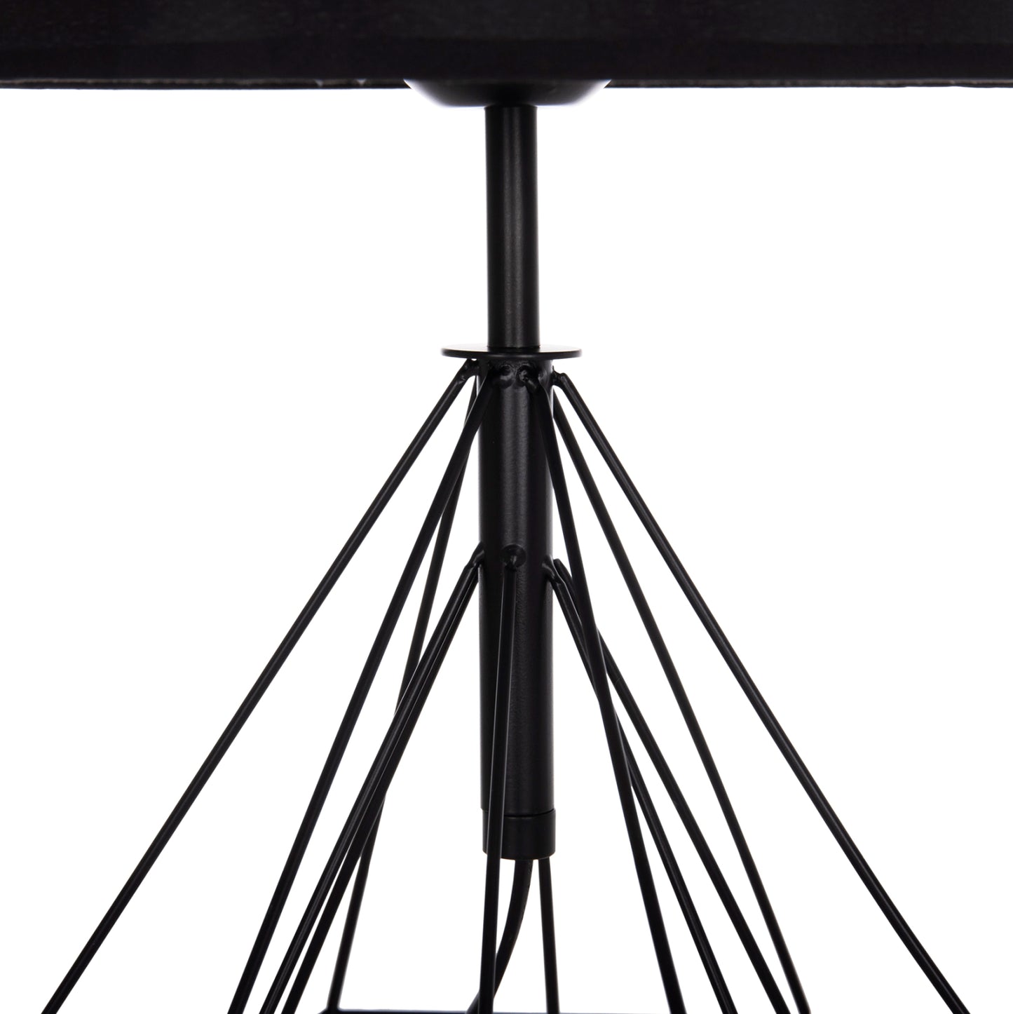 TABLE LAMP GEILO HM7416.11 METAL IN BLACK--BLACK PVC CAP Φ25x48.5Hcm.