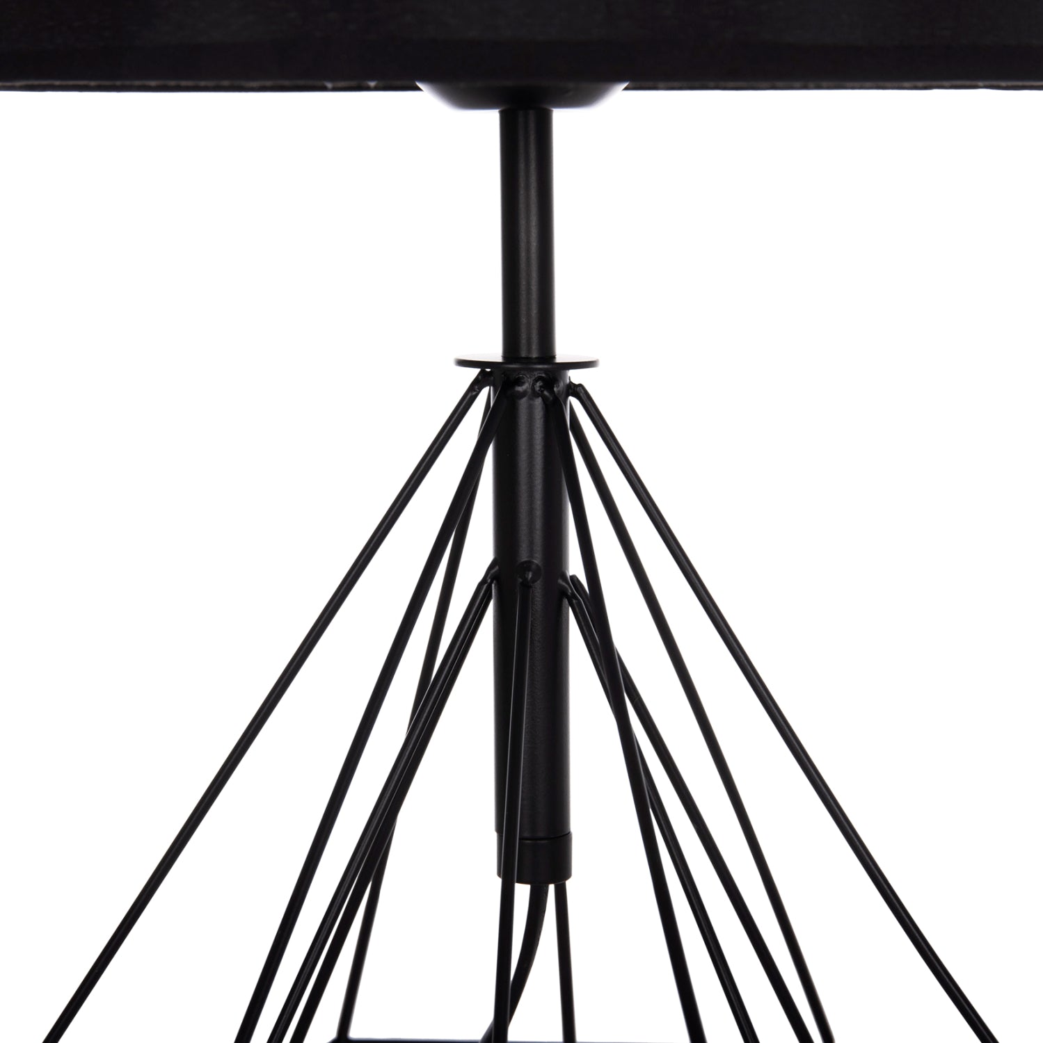 TABLE LAMP GEILO HM7416.11 METAL IN BLACK--BLACK PVC CAP Φ25x48.5Hcm.