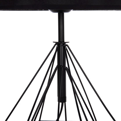 TABLE LAMP GEILO HM7416.11 METAL IN BLACK--BLACK PVC CAP Φ25x48.5Hcm.