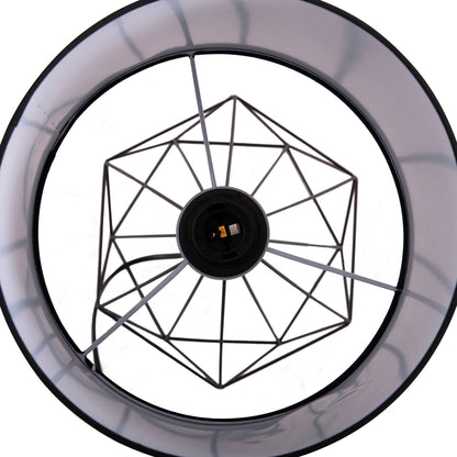 TABLE LAMP GEILO HM7416.11 METAL IN BLACK--BLACK PVC CAP Φ25x48.5Hcm.