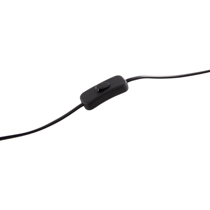 TABLE LAMP GEILO HM7416.11 METAL IN BLACK--BLACK PVC CAP Φ25x48.5Hcm.