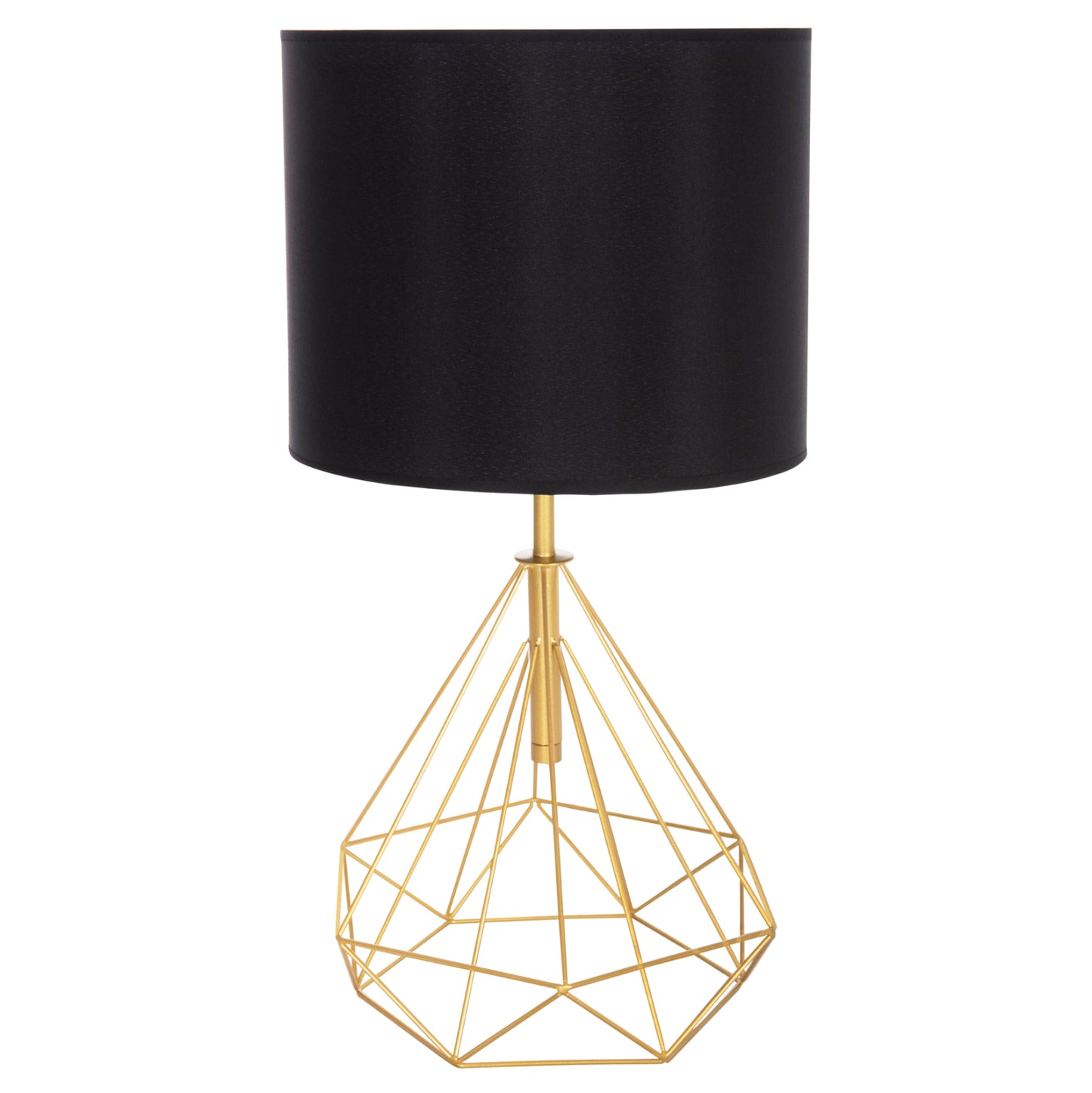 TABLE LAMP GEILO HM7416.12 METAL IN GOLD--BLACK PVC CAP Φ25x48.5Hcm.