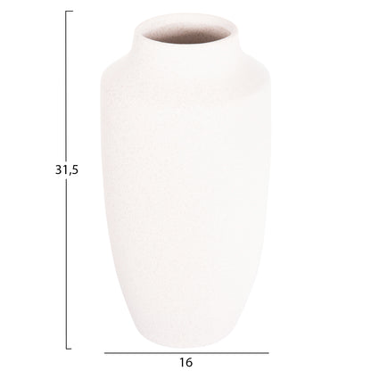 CERAMIC TABLE DECOR "GALAD" HM4588.01 OFF WHITE WITH CRYSTALLISATION Φ16x32Hcm.