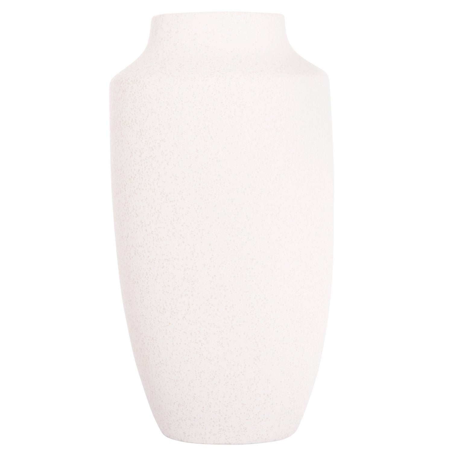 CERAMIC TABLE DECOR "GALAD" HM4588.01 OFF WHITE WITH CRYSTALLISATION Φ16x32Hcm.