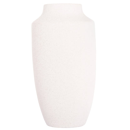CERAMIC TABLE DECOR "GALAD" HM4588.01 OFF WHITE WITH CRYSTALLISATION Φ16x32Hcm.