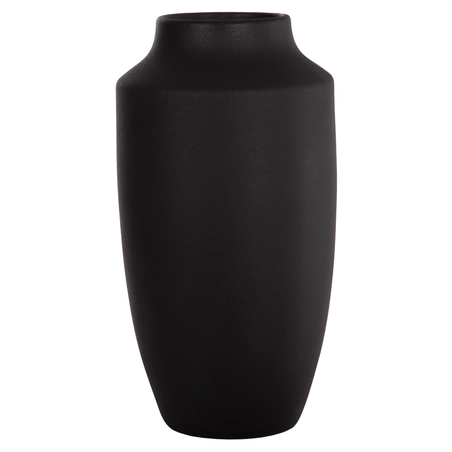 CERAMIC TABLE DECOR "GALAD" HM4588.02 BLACK MATTE Φ16x32Hcm.