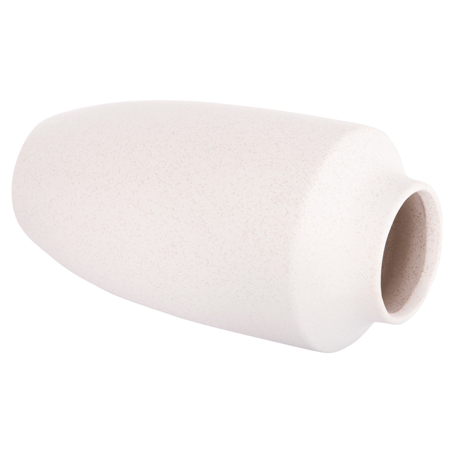 CERAMIC TABLE DECOR "GALAD" HM4588.01 OFF WHITE WITH CRYSTALLISATION Φ16x32Hcm.