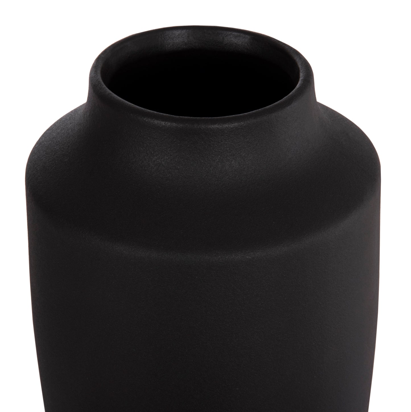 CERAMIC TABLE DECOR "GALAD" HM4588.02 BLACK MATTE Φ16x32Hcm.