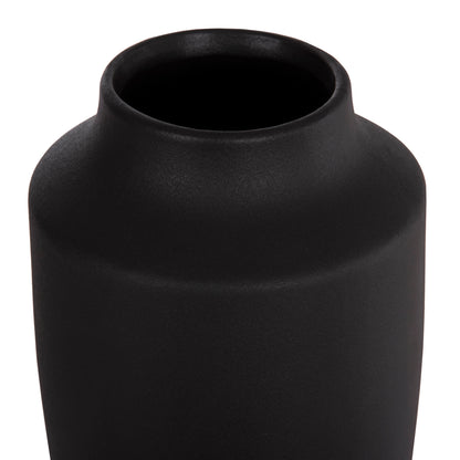 CERAMIC TABLE DECOR "GALAD" HM4588.02 BLACK MATTE Φ16x32Hcm.