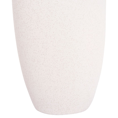 CERAMIC TABLE DECOR "GALAD" HM4588.01 OFF WHITE WITH CRYSTALLISATION Φ16x32Hcm.