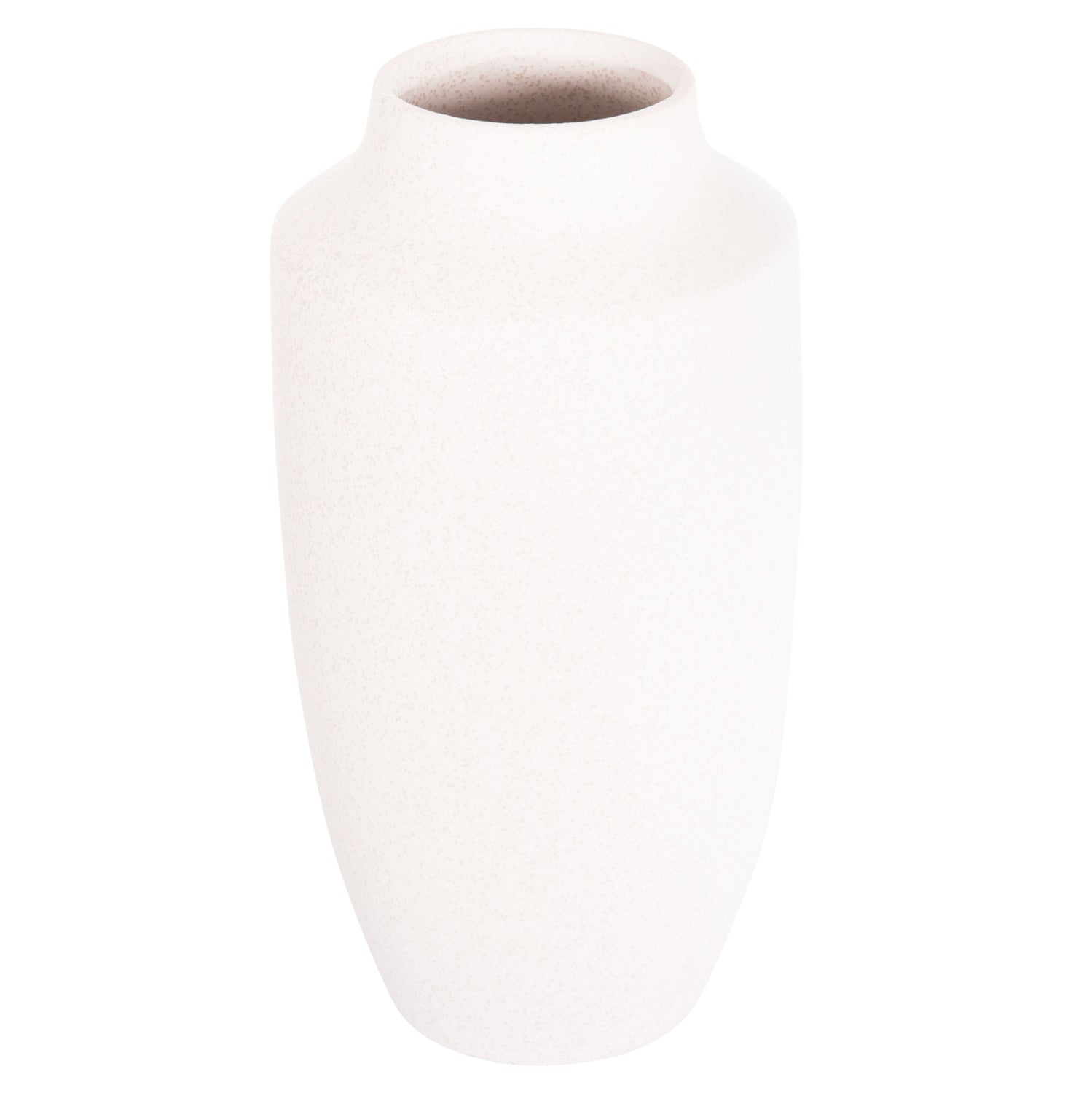 CERAMIC TABLE DECOR "GALAD" HM4588.01 OFF WHITE WITH CRYSTALLISATION Φ16x32Hcm.