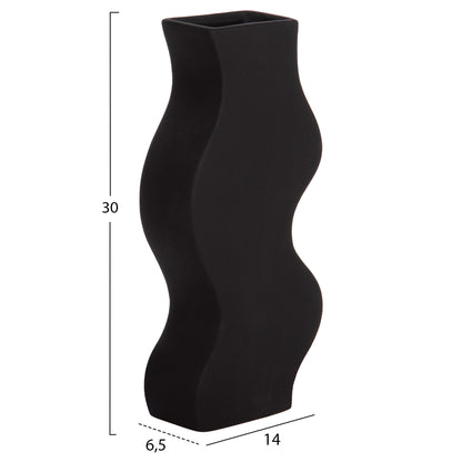 CERAMIC TABLE DECOR SERIES "SEBOR" HM4589.02 MATTE BLACK 14x6.5x30Hcm.