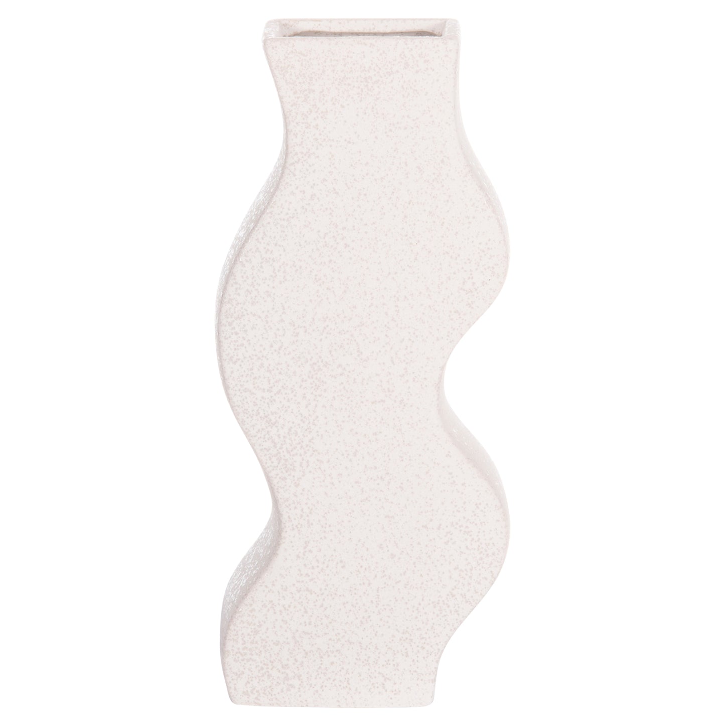 CERAMIC TABLE DECOR SERIES "SEBOR" HM4589.01 OFF WHITE WITH CRYSTALLISATION 14x6.5x30Hcm.