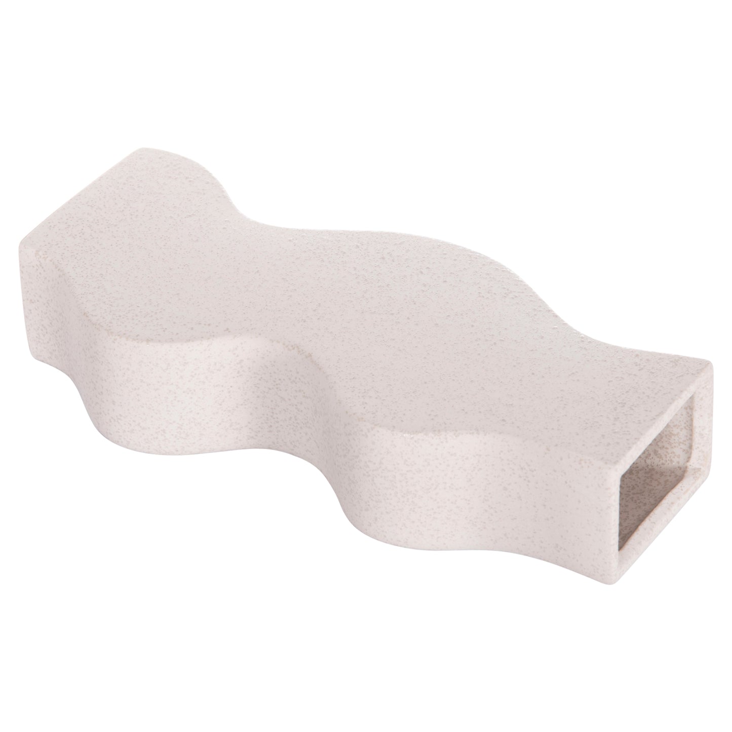 CERAMIC TABLE DECOR SERIES "SEBOR" HM4589.01 OFF WHITE WITH CRYSTALLISATION 14x6.5x30Hcm.