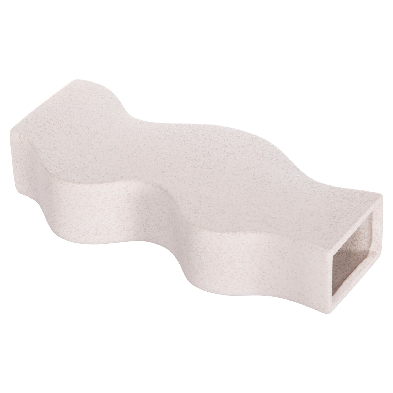 CERAMIC TABLE DECOR SERIES "SEBOR" HM4589.01 OFF WHITE WITH CRYSTALLISATION 14x6.5x30Hcm.