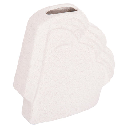 CERAMIC TABLE DECOR HUMANS HM4585 OFF WHITE WITH CRYSTALLISATION 22x5x24.5Hcm.