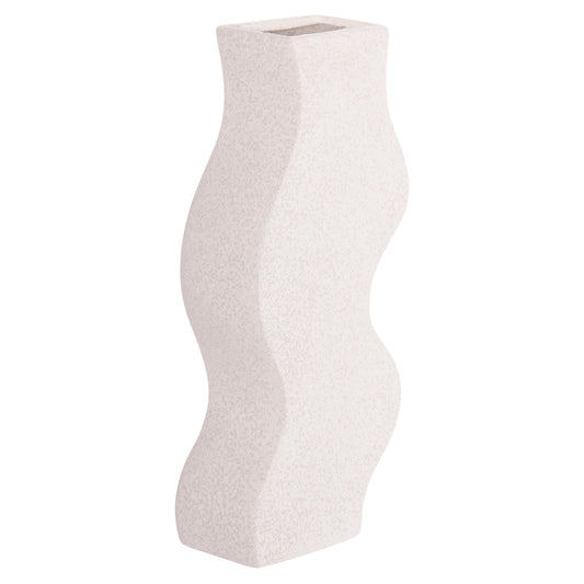 CERAMIC TABLE DECOR SERIES "SEBOR" HM4589.01 OFF WHITE WITH CRYSTALLISATION 14x6.5x30Hcm.