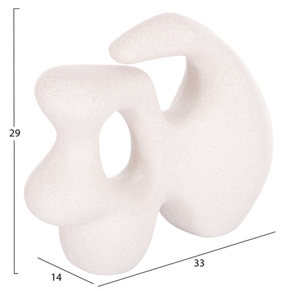 CERAMIC TABLE DECOR SERIES ISIL HM4596 OFF WHITE WITH CRYSTALLISATION 33.5x15.5x30Hcm.