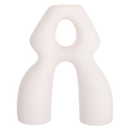 CERAMIC TABLE DECOR ISIL HM4598.01 OFF WHITE WITH CRYSTALLIZATION 26x9.5x29.5Hcm.