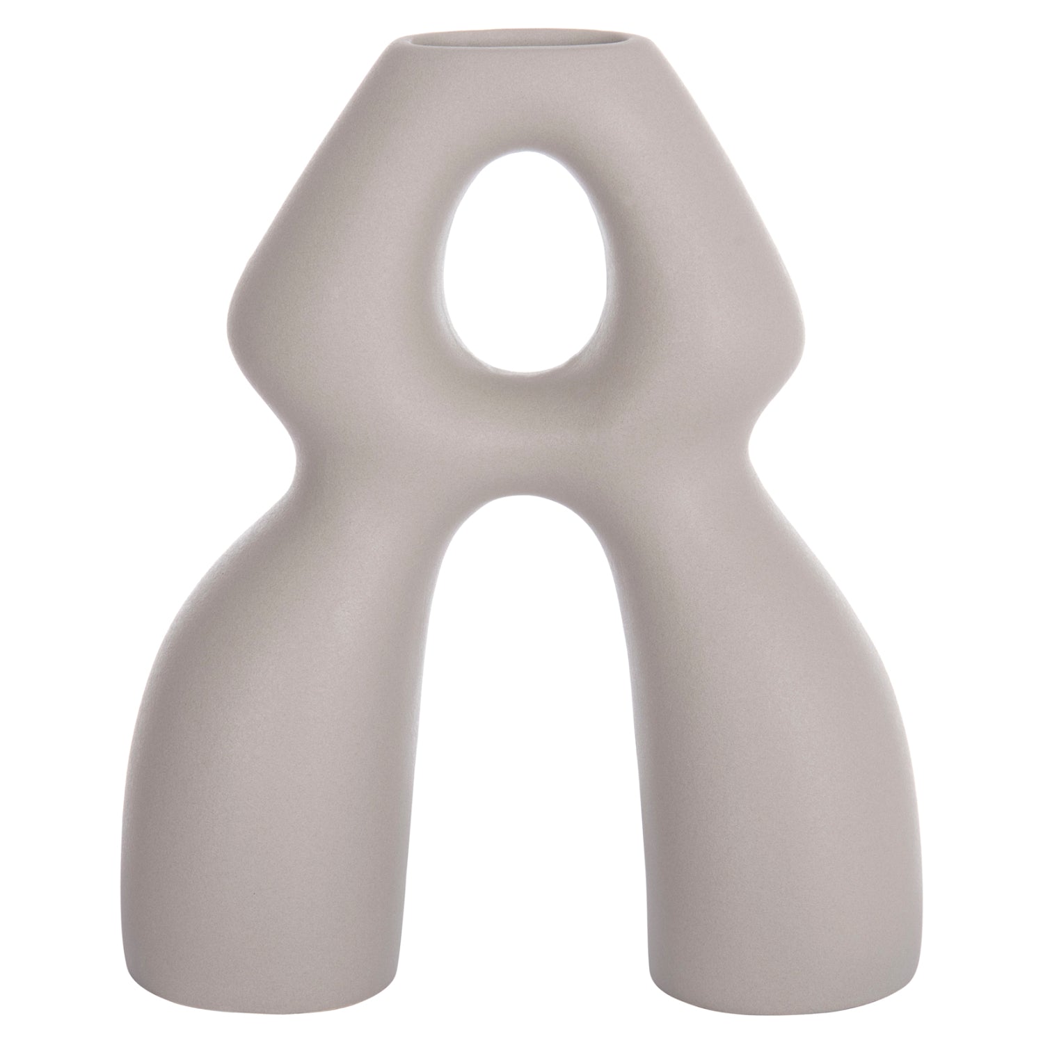 CERAMIC TABLE DECOR ISIL HM4598.03 MATTE GREY 26x9.5x29.5Hcm.