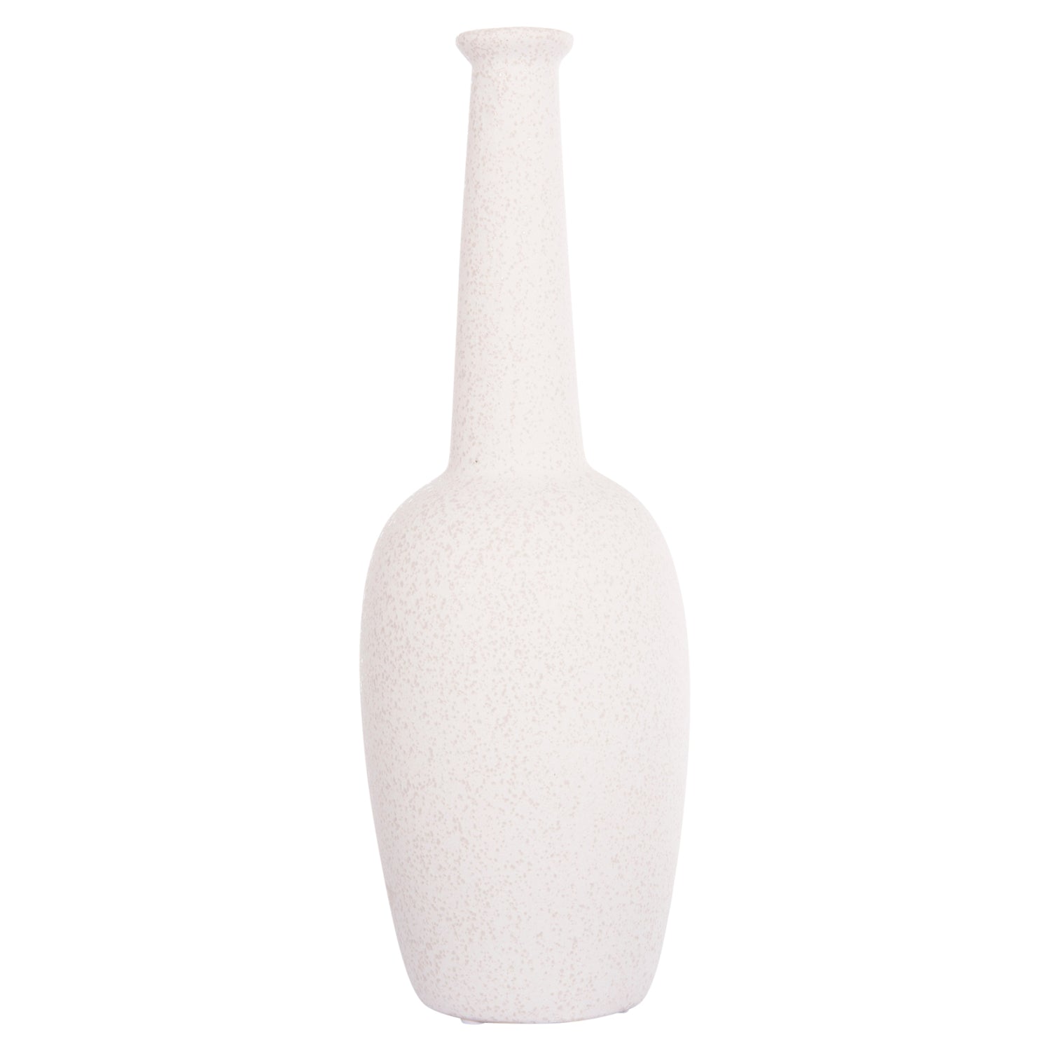 CERAMIC TABLE DECOR ELENDIL HM4592.01 OFF WHITE WITH CRYSTALLIZATION Φ10x30Hcm.