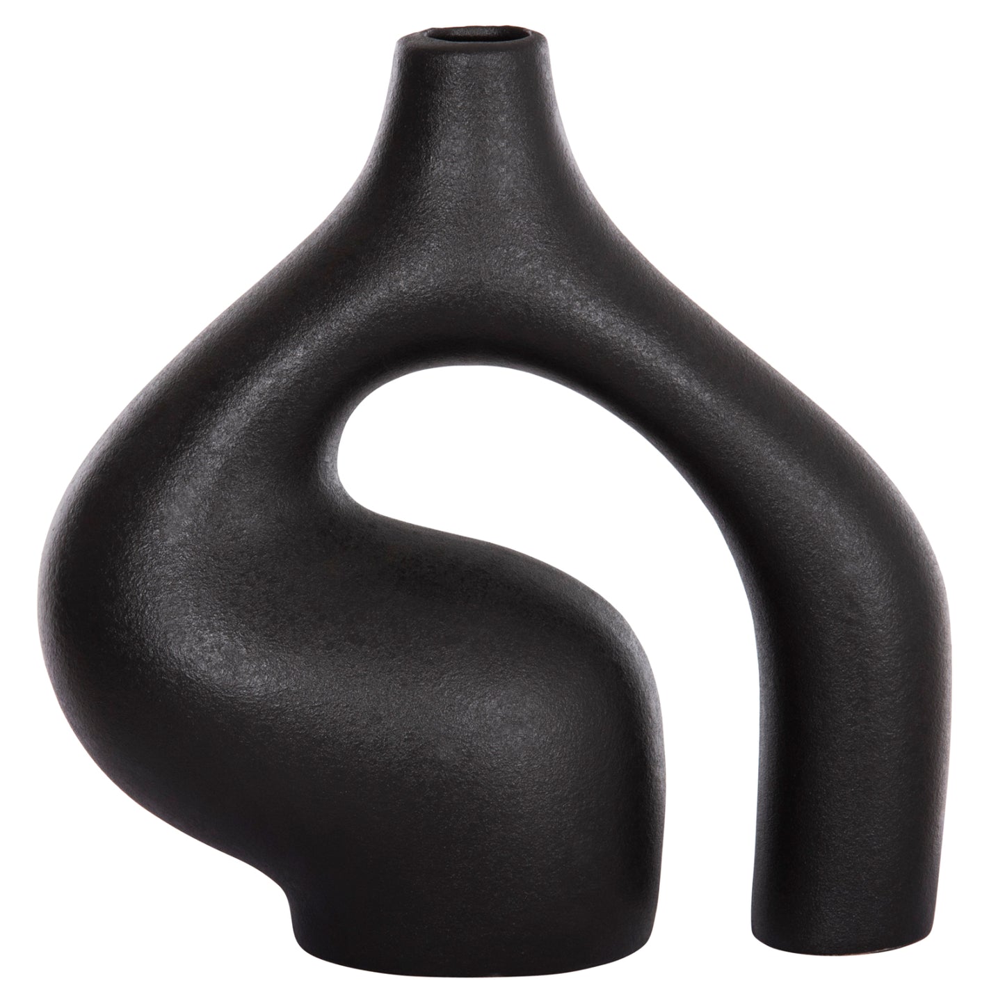 CERAMIC TABLE DECOR ISIL HM4597.02 BLACK MATTE 29.5x11x29Hcm.
