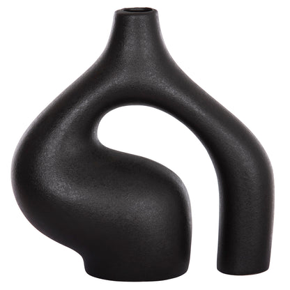 CERAMIC TABLE DECOR ISIL HM4597.02 BLACK MATTE 29.5x11x29Hcm.