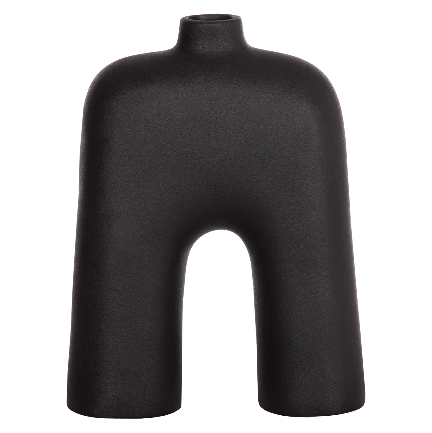 CERAMIC TABLE DECOR SERIES ISIL HM4599.02 BLACK MATTE 22x8x29Hcm.