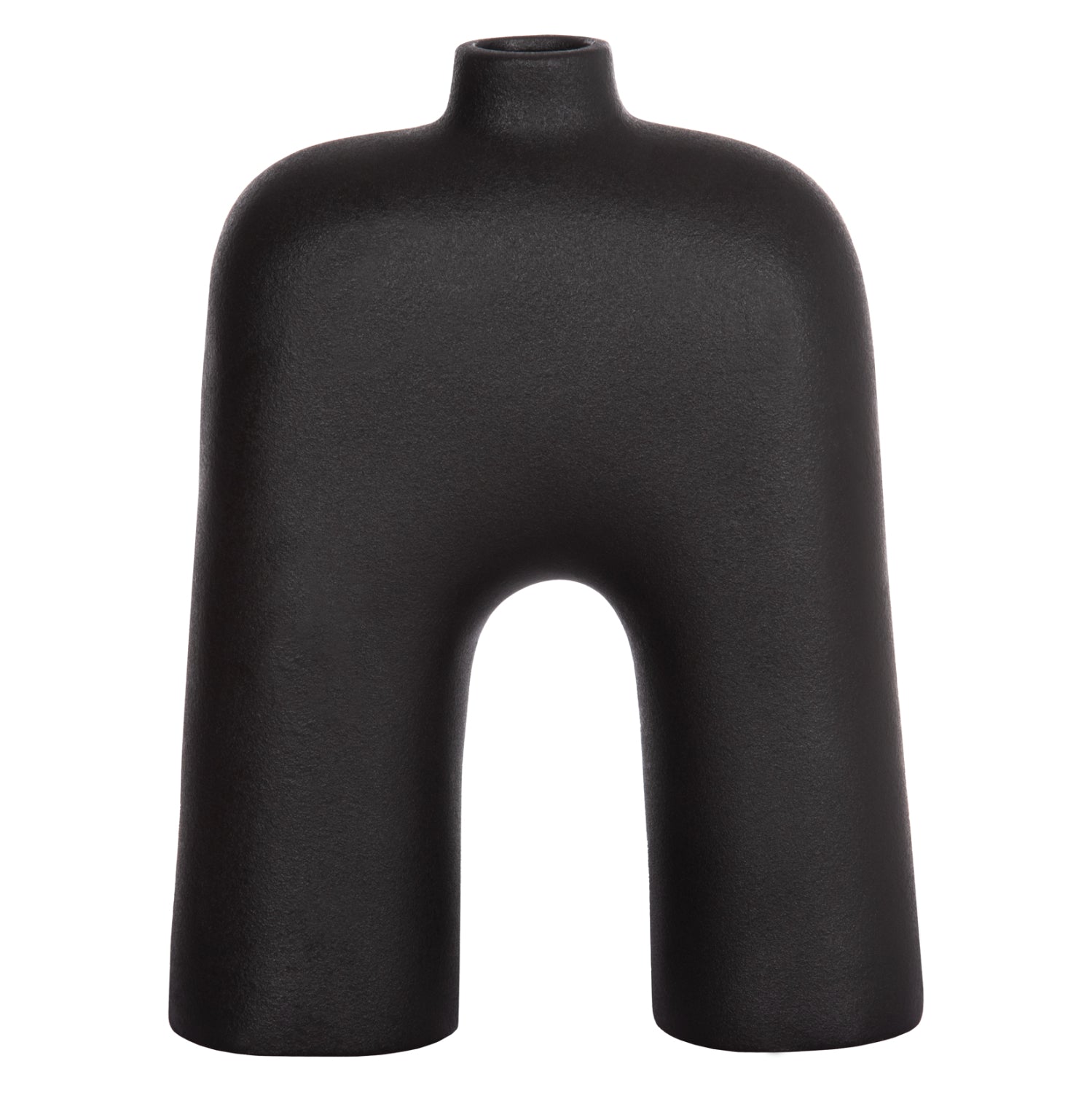 CERAMIC TABLE DECOR SERIES ISIL HM4599.02 BLACK MATTE 22x8x29Hcm.
