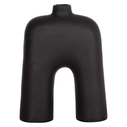 CERAMIC TABLE DECOR SERIES ISIL HM4599.02 BLACK MATTE 22x8x29Hcm.