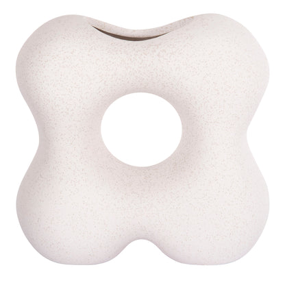 CERAMIC TABLE DECOR SEBOR HM4594.01 OFF WHITE WITH CRYSTALLIZATION 18x9x18Hcm.