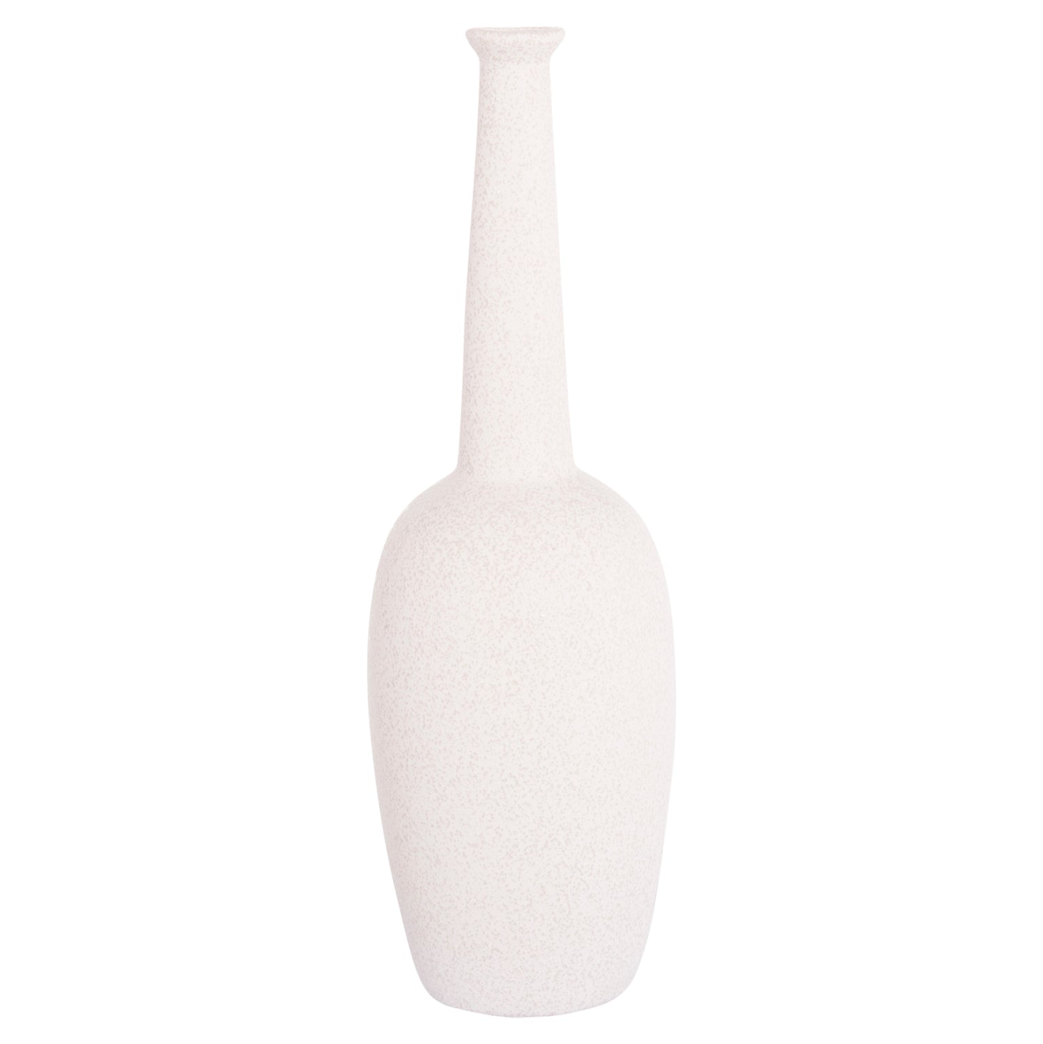 CERAMIC TABLE DECOR ELENDIL HM4591.01 OFF WHITE WITH CRYSTALLIZATION Φ12x39.5Hcm.