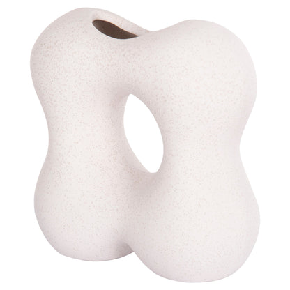 CERAMIC TABLE DECOR SEBOR HM4594.01 OFF WHITE WITH CRYSTALLIZATION 18x9x18Hcm.