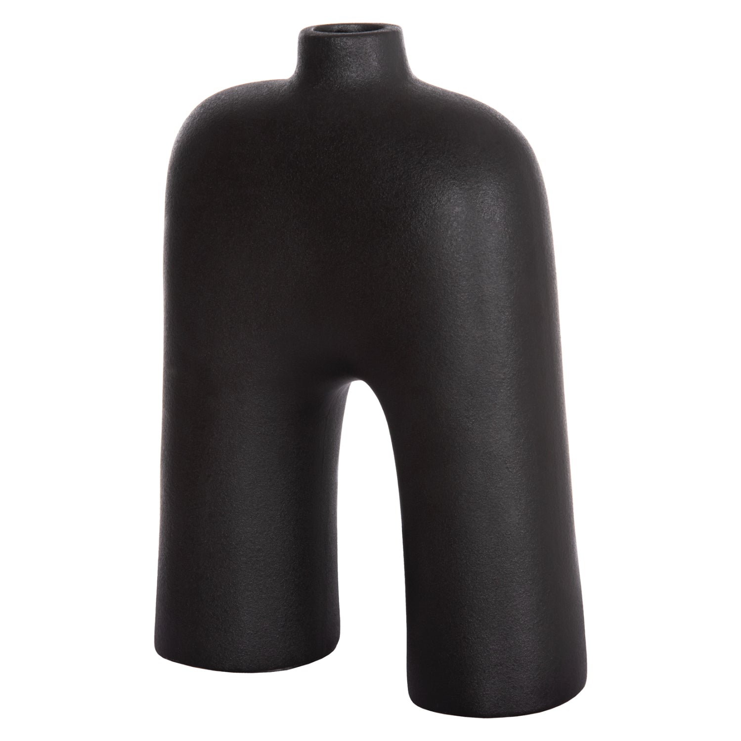 CERAMIC TABLE DECOR SERIES ISIL HM4599.02 BLACK MATTE 22x8x29Hcm.