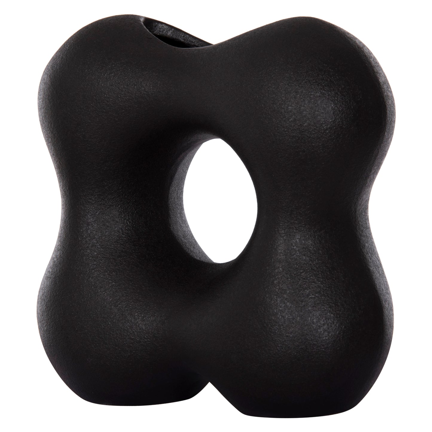 CERAMIC TABLE DECOR SEBOR HM4594.02 MATTE BLACK 18x9x18Hcm.